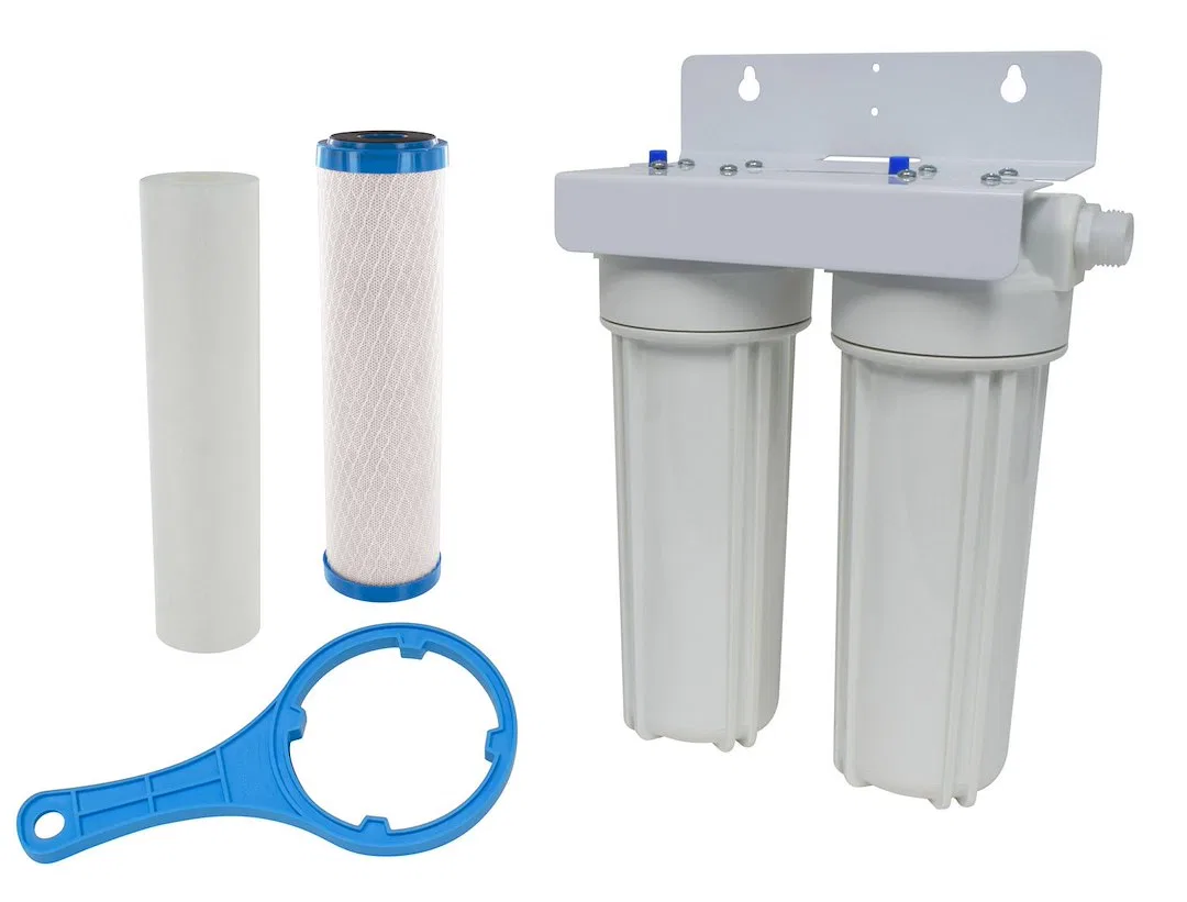 A01-1139 – VALTERRA LLC Fresh Water Filter, Dual Housing Cartridge Carbon Block Removes Dirt and Large Particles/ Fin...